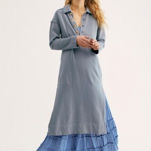 NWT FREE PROPLE ON MY WAY MIDI POLO PULLOVER XS